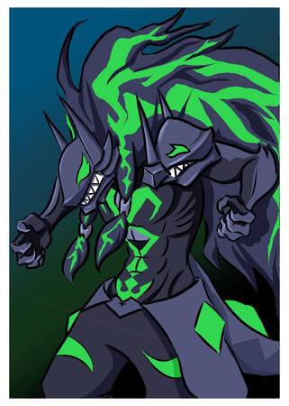 Bust Cell Shade render + Simple Background