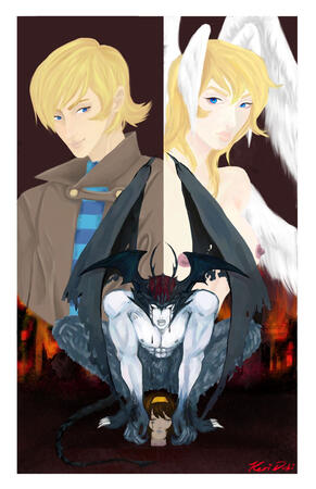 Full Body Paint + Complex Background + Additional Characters