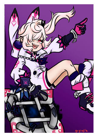 Full Body Cell Shade + Prop weapon + simple background